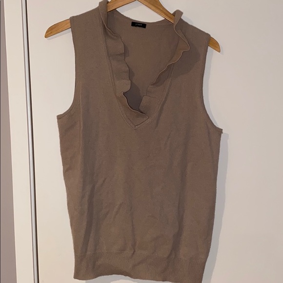 J. Crew Cashmere Sweater Vest - Tan Only - Picture 1 of 10